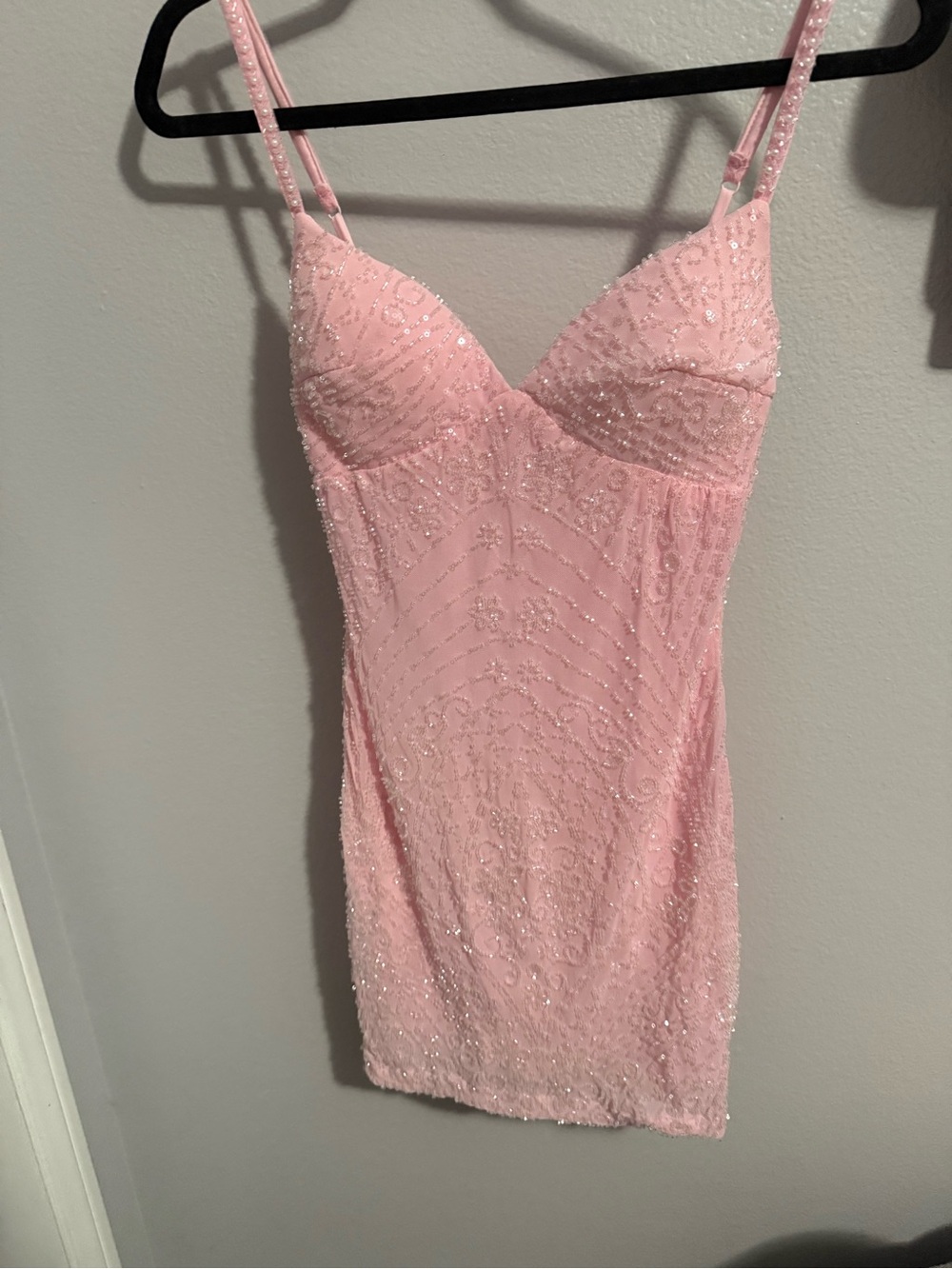 Windsor Light Pink Beaded Lace Chemise